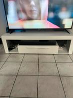 Meuble tv + table de salon en blanc laqué avec led, Maison & Meubles, Armoires | Mobilier de télévision, Enlèvement, Comme neuf