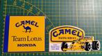 Lot 2x stickers F1 1987 Lotus Honda Ayrton Senna, Ophalen of Verzenden