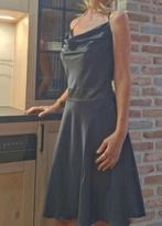 Stijlvol satijnen cocktailjurk *Elegantie & Klasse!, Kleding | Dames, Ophalen, Zwart, Knielengte