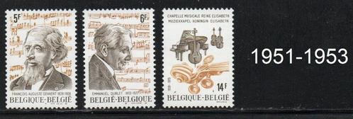 Timbres neufs ** Belgique N 1951-1953, Postzegels en Munten, Postzegels | Europa | België, Postfris, Muziek, Postfris, Ophalen of Verzenden