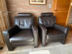 2 Lederen zetels - Musterring, Huis en Inrichting, Zetels | Zetels, Ophalen, Gebruikt, Eenpersoons, 100 tot 125 cm