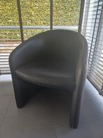 Clubzetel Zwart Leder TE KOOP, Huis en Inrichting, Zetels | Zetels, Ophalen, Gebruikt, Eenpersoons, Minder dan 75 cm
