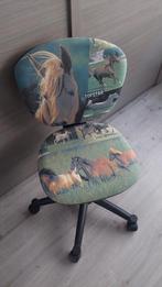 Kinderbureaustoel bureaustoel paarden voor meisjes, Enlèvement, Comme neuf, Chaise de bureau