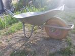 Metalen kruiwagen van 250 liter met levenslang wiel, Tuin en Terras, Kruiwagens, Ophalen of Verzenden, Zo goed als nieuw, Eenwielig