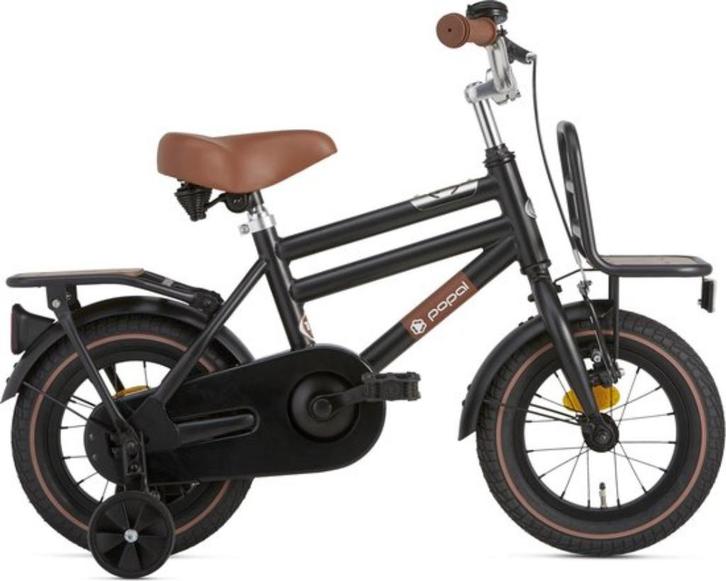 Popal Cooper Bamboo Kinderfiets - 14 inch - Zwart, Fietsen en Brommers, Fietsen | Kinderfietsjes, Gebruikt, Minder dan 16 inch