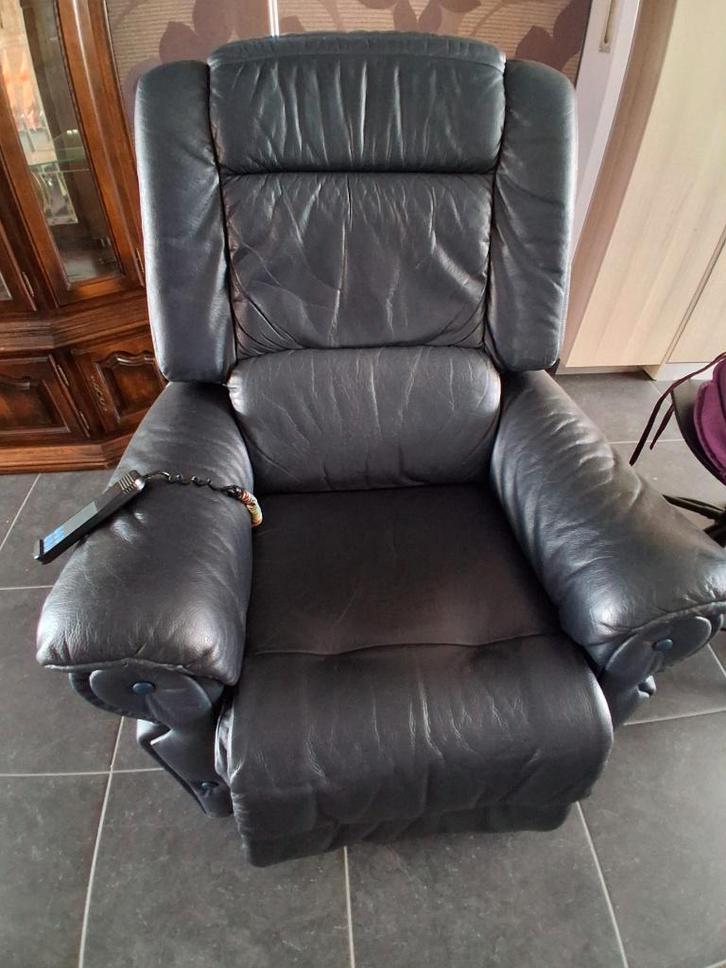 Elektrische relaxzetel, Maison & Meubles, Canapés | Salons, Utilisé, Une personne, Cuir, Enlèvement