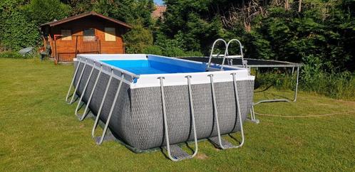 Opzetzwembad met ladder, zandfilterpomp, bubbelzonnefolie,.., Tuin en Terras, Zwembaden, Gebruikt, Opzetzwembad, 80 tot 120 cm