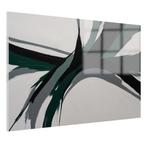 Peinture minimaliste avec peinture sur verre verte 105x70cm, Antiquités & Art, Envoi