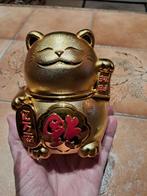 Maneki-Neko gouden spaarpot, Verzamelen, Spaarpotten, Ophalen of Verzenden, Nieuw, Overige materialen, Dier
