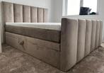 MILAN! Opberg Boxspring 180 x 200 cm TAUPE Eric Kuster stijl, Neuf, Enlèvement ou Envoi, Eric Kuster stijl Velvet-stof in Taupe