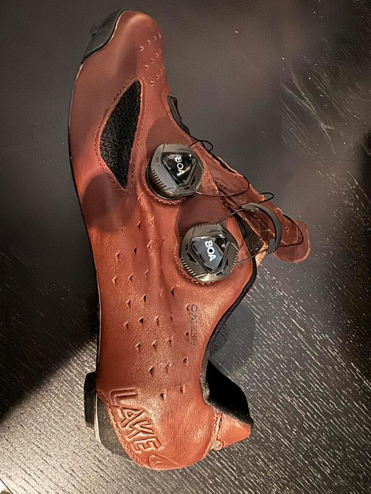 LAKE CX238 WIDE Wielrenschoenen Rood Heren, Fietsen en Brommers, Fietsaccessoires | Fietskleding, Zo goed als nieuw, Heren, Ophalen