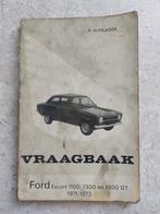Vraagbaak Ford Escort 1100, 1300 en 1300GT 1971/73, Enlèvement