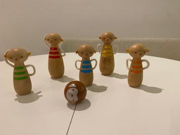 Plantoys Houten Bowlingset - ecologisch speelgoed beschikbaar voor biedingen
