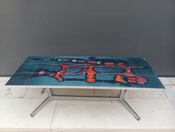 Adri vintage tegeltafel salontafel keramiek  beschikbaar voor biedingen