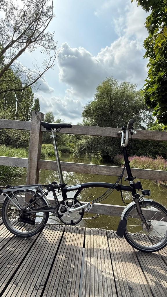 BROMPTON titanium model M 6 R x N met dynamo Son, Fietsen en Brommers, Fietsen | Vouwfietsen, Zo goed als nieuw, Brompton, 14 tot 16 inch