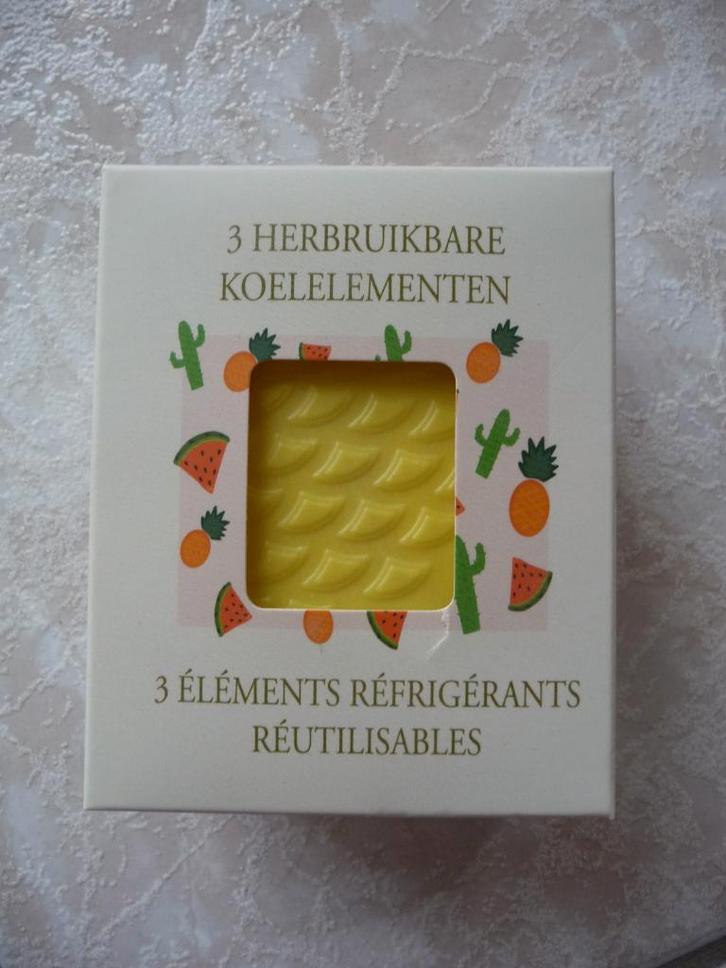 3 herbruikbare koelelementen, Caravanes & Camping, Glacières, Neuf, Élément de refroidissement, Élément de refroidissement, Enlèvement ou Envoi