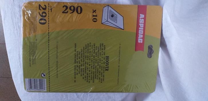 hoover 10 sacs 290, Maison & Meubles, Produits de nettoyage, Enlèvement ou Envoi