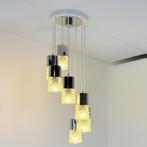 DDR chroom met bubbleglass cascadelamp, Huis en Inrichting, Ophalen of Verzenden, Zo goed als nieuw, Glas, Vintage