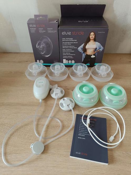 Elvie stride dubbelzijdige kolf met extra borstschilden 28mm, Kinderen en Baby's, Babyvoeding en Toebehoren, Zo goed als nieuw