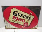 Geuze 1900 Toussaint reclame op geëmailleerde plaat, Verzamelen, Merken en Reclamevoorwerpen, Ophalen of Verzenden, Gebruikt, Reclamebord