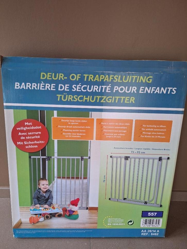Veiligheidshekje voor trap of deur (nieuw), Kinderen en Baby's, Traphekjes, Nieuw, Klemhekje, minder dan 100 cm, Ophalen