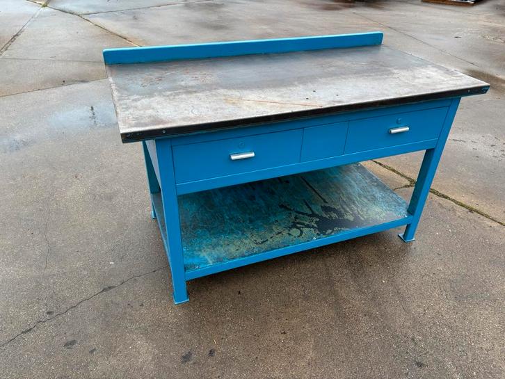 Werkplaatsinrichting werkbank ladenkast lastafel dossier kar, Bricolage & Construction, Établis, Comme neuf, Étau, Enlèvement