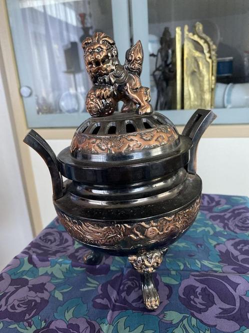 China, 20e eeuw. Bronzen Fo-hond parfumbrander, Antiek en Kunst, Antiek | Brons en Koper, Brons, Ophalen of Verzenden