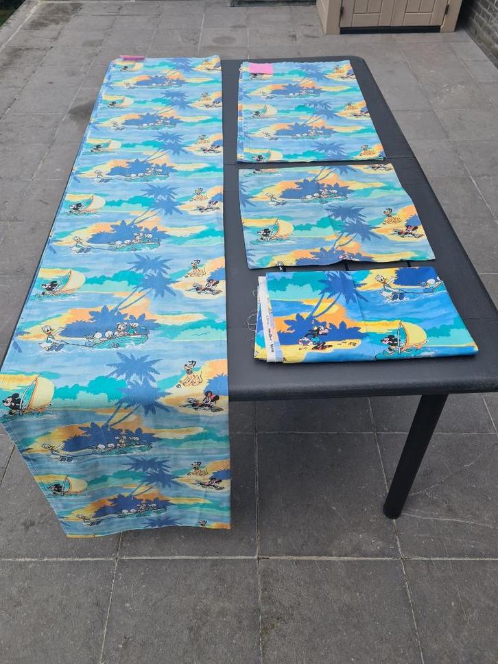 'Mickey' gordijnen + kussen + kussenhoes + stof, Huis en Inrichting, Stoffering | Gordijnen en Lamellen, Zo goed als nieuw, Ophalen of Verzenden