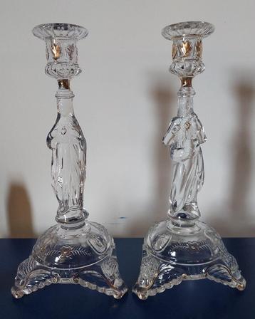 kandelaar glas, Antiek en Kunst, Ophalen, Glas