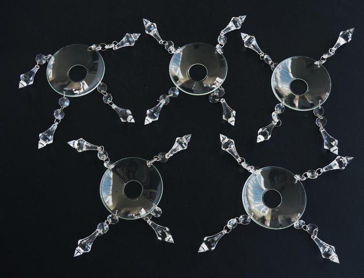 5 Kaarsversieringen voor kandelaars, Diversen, Kerst, Zo goed als nieuw, Ophalen of Verzenden