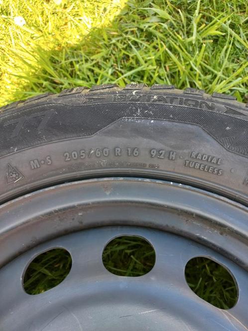 stalen velgen + wieldoppen, Auto-onderdelen, Banden en Velgen, Band(en), 16 inch, Gebruikt, Ophalen