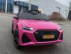 Audi RS6 12v roze + RC - Leder - Rubberband Bluetooth NIEUW, Ophalen of Verzenden, Nieuw