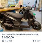 Kymco agility 50cc lage kilometerstand, conditie als nieuw., Fietsen en Brommers, Klasse A (25 km/u), Ophalen of Verzenden, Zo goed als nieuw