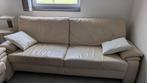 2 lederen beige zetels, Huis en Inrichting, Zetels | Zetels, Ophalen