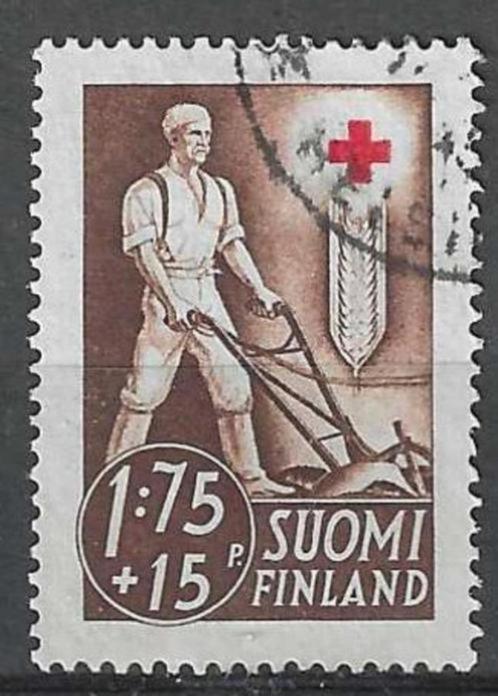 Finland 1941 - Yvert 226 - Rode Kruis - Werkman - 1 m. (ST), Postzegels en Munten, Postzegels | Europa | Scandinavië, Gestempeld