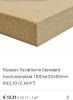 8st. Pavatherm Houtwol Isolatie 80mm (-50%), 5 à 10 m², Isolation de toiture, Autres matériaux, Enlèvement