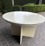 uitschuifbare tafel witte lak, Huis en Inrichting, Tafels | Eettafels, Ophalen, Gebruikt, 100 tot 150 cm, 200 cm of meer