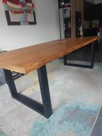 grote teak houten eettafel, Huis en Inrichting, Tafels | Eettafels, Ophalen, Zo goed als nieuw, Teakhout