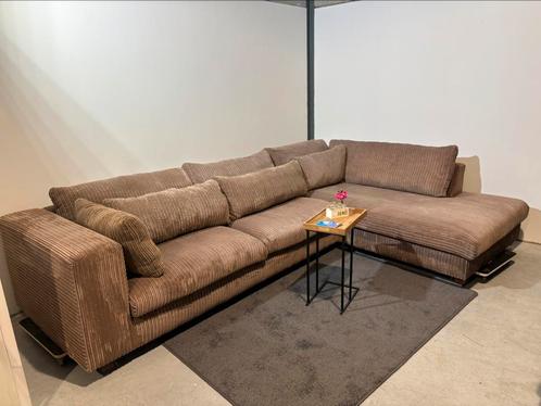 GRATIS LEVERING| Prachtige ribstofhoekzetel, Huis en Inrichting, Zetels | Complete zithoeken, Zo goed als nieuw, Ophalen