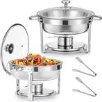 Set van 2 ronde chafing schotels | verwarmers | GRATIS LEV, -, Verzenden, Nieuw, WILPREP