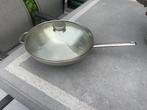 Wok met glazen deksel demeyere, Ophalen, Overige materialen, Zo goed als nieuw, Keramische plaat
