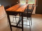 Table et chaises, Comme neuf, 100 à 150 cm, Rectangulaire, Autres essences de bois