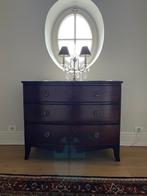 Engelse bowfront commode mahonie, Ophalen