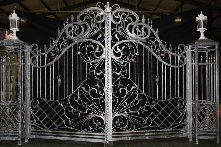 tuinpoort villapoort direct leverbaar (kunstwerk)30% korting, Tuin en Terras, Tuinpoorten, Nieuw, Draaipoort, Staal, 200 cm of meer