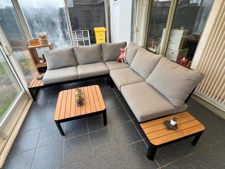 Loungset exterioo tuinmeubelen, Tuin en Terras, Tuinsets en Loungesets, Zo goed als nieuw, Loungeset, Aluminium, 5 zitplaatsen