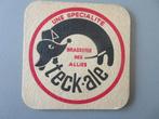 vieux tapis à bière Teck Ale Brasserie des Allies, Collections, Envoi, Comme neuf, Sous-bock, Autres marques
