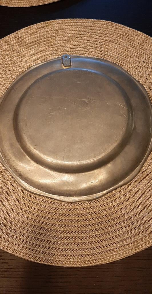 2 antieke tinnen borden, 90% ETAN, Antiek en Kunst, Antiek | Tin, Ophalen