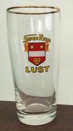 Bier brouwerij glas Lust geel rood  Kortrijk, Verzamelen, Ophalen of Verzenden