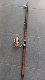 DAIWA Neocarbon 4.5 Telescoopstang + molen, Ophalen, Gebruikt, Complete hengel