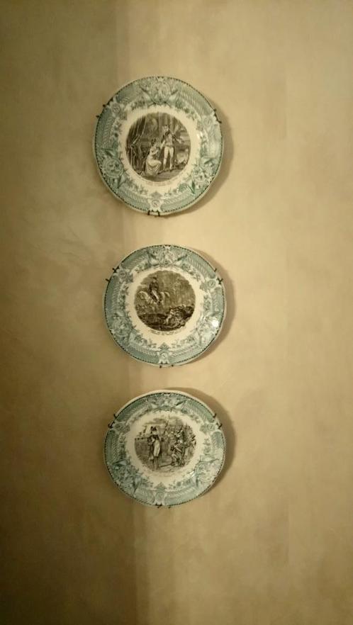 Antieke sierborden Napoleon Bonaparte, Antiquités & Art, Antiquités | Assiettes décoratives & Carrelages, Enlèvement ou Envoi